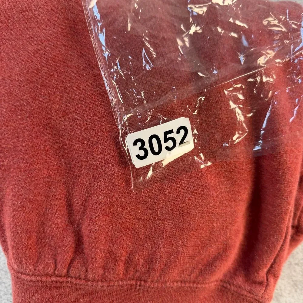Nike Club Fleece Hoodie Womens Small Red Heather Pullover Sweatshirt Swoosh